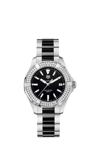 TAG Heuer Aquaracer 300M Quartz 35 Stainless Steel / Diamond / Black / Bracelet
